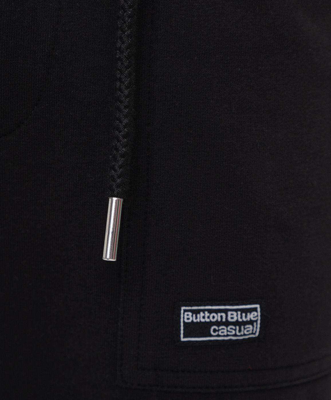 фото Брюки трикотажные черные button blue