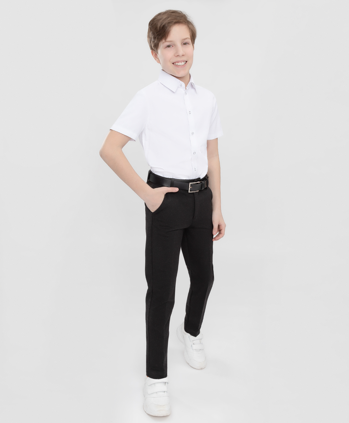 

Брюки трикотажные черные Button Blue, Черный, 222BBBS56040800