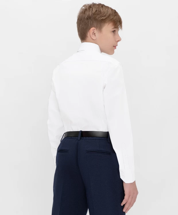 Сорочка на пуговицах с манжетами и воротником белая Button Blue Teens line