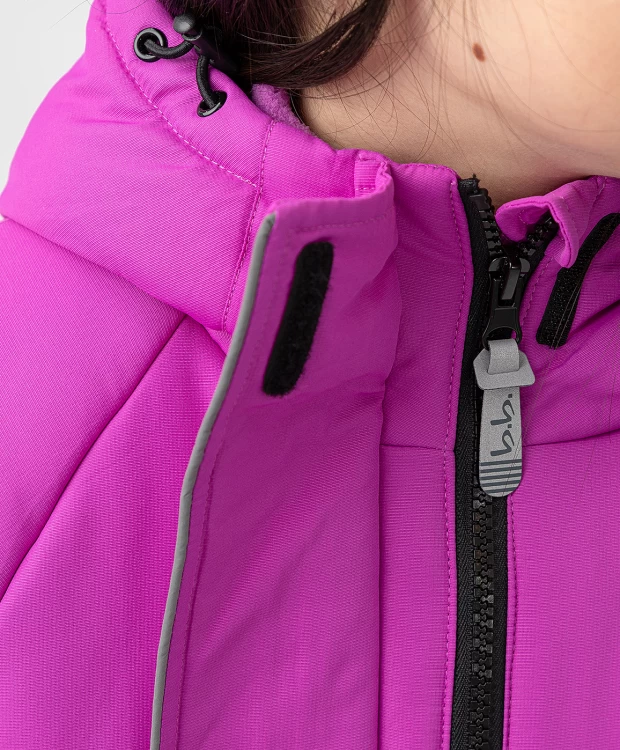 фото Пальто зимнее с мембраной фиолетовое active button blue (140)
