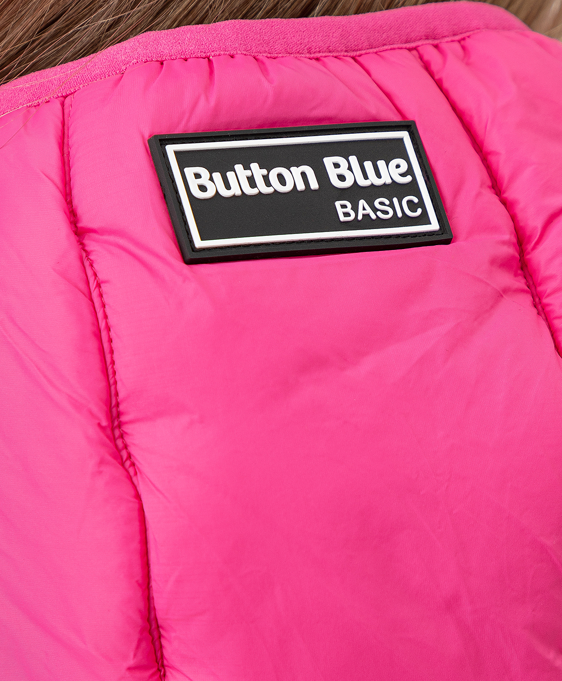 фото Куртка демисезонная базовая с капюшоном розовая button blue