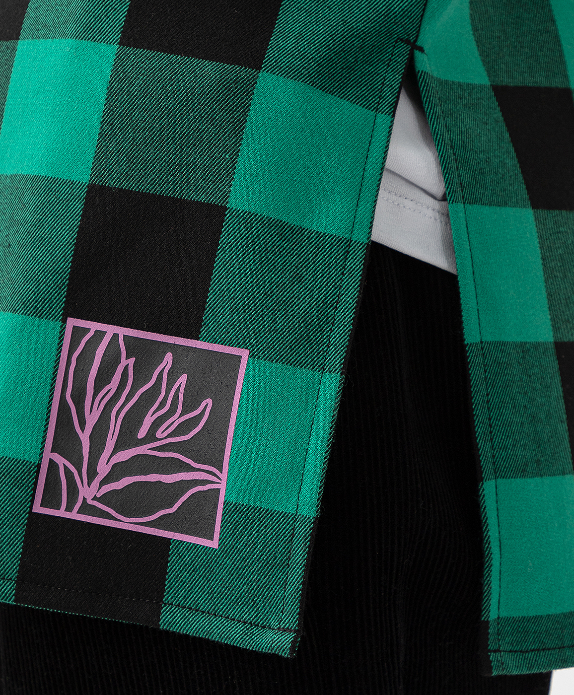 фото Рубашка фланелевая с длинным рукавом в клетку button blue