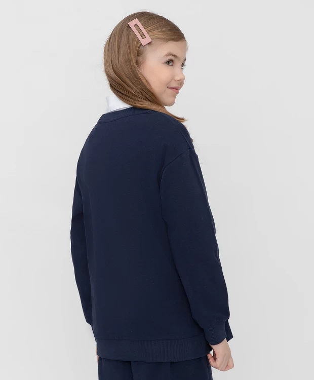 Свитшот синий Button Blue