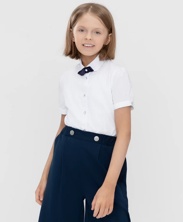 Блузка с коротким рукавом белая Button Blue