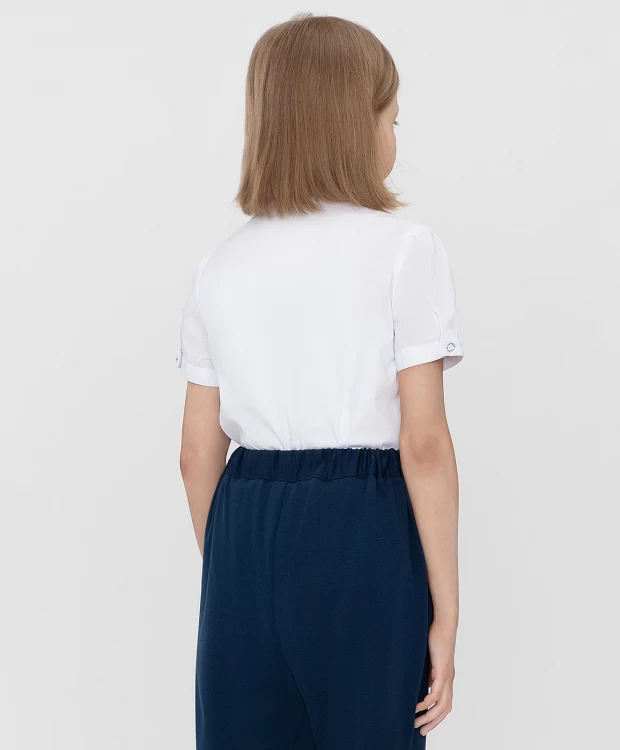 Блузка с коротким рукавом белая Button Blue