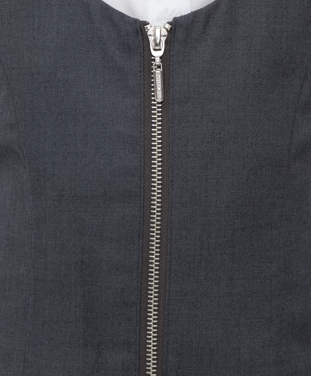 фото Сарафан с молнией серый из плотного трикотажа button blue (152)
