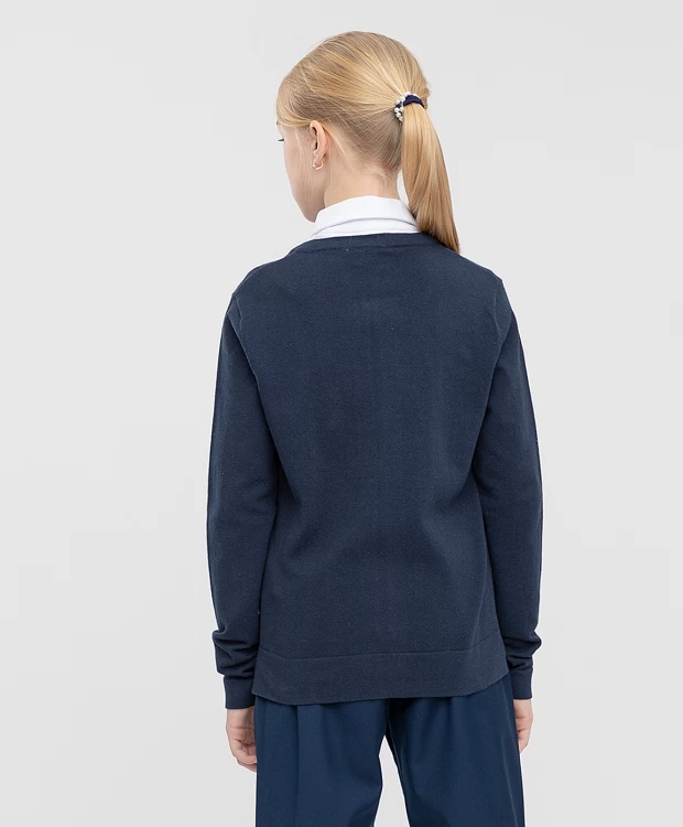 Кардиган на молнии синий Button Blue