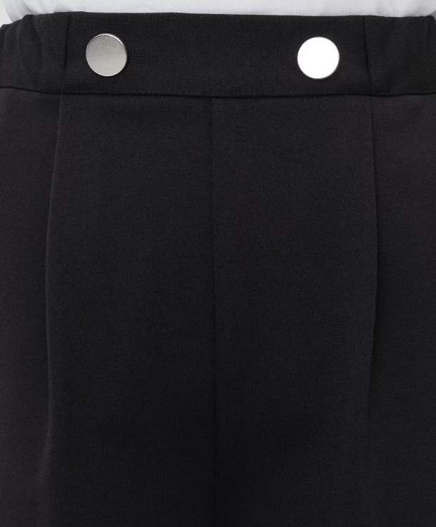 фото Шорты трикотажные с защипами черные button blue (128)
