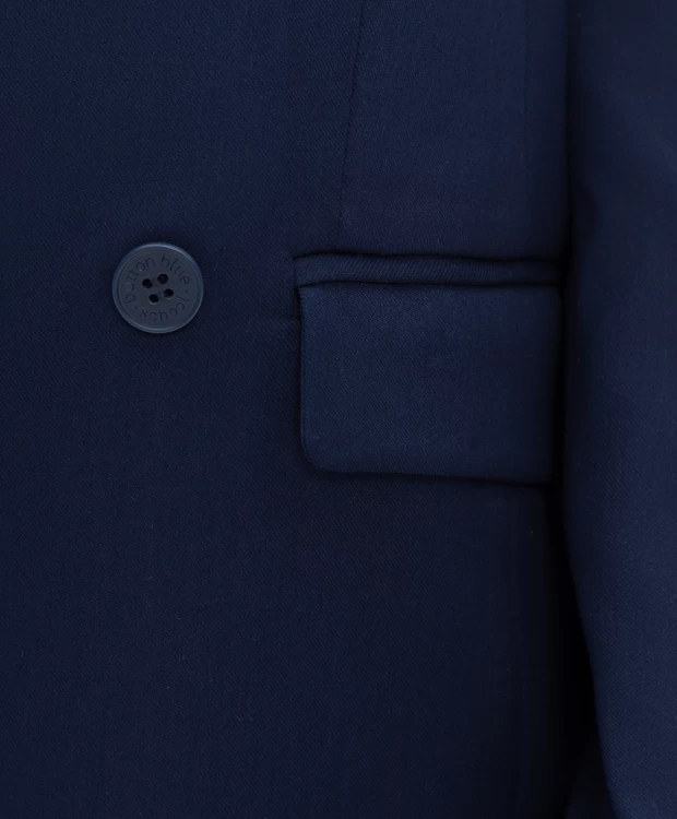фото Пиджак двубортный на пуговицах с лацканами синий button blue teens line (164*84*69(xs))
