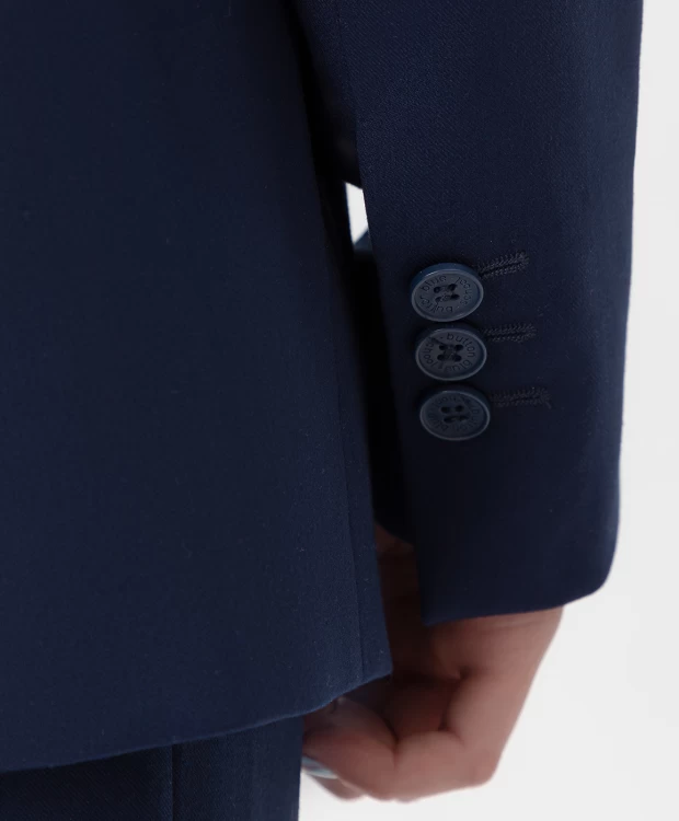 фото Пиджак двубортный на пуговицах с лацканами синий button blue teens line (164*84*69(xs))