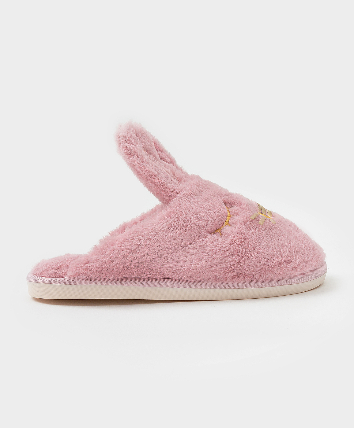 фото Тапочки домашние в виде зайца розовые button blue