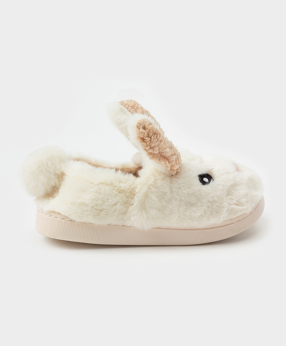 фото Тапочки домашние в виде зайца бежевые button blue