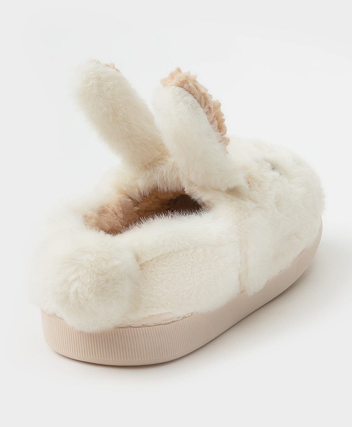 фото Тапочки домашние в виде зайца бежевые button blue