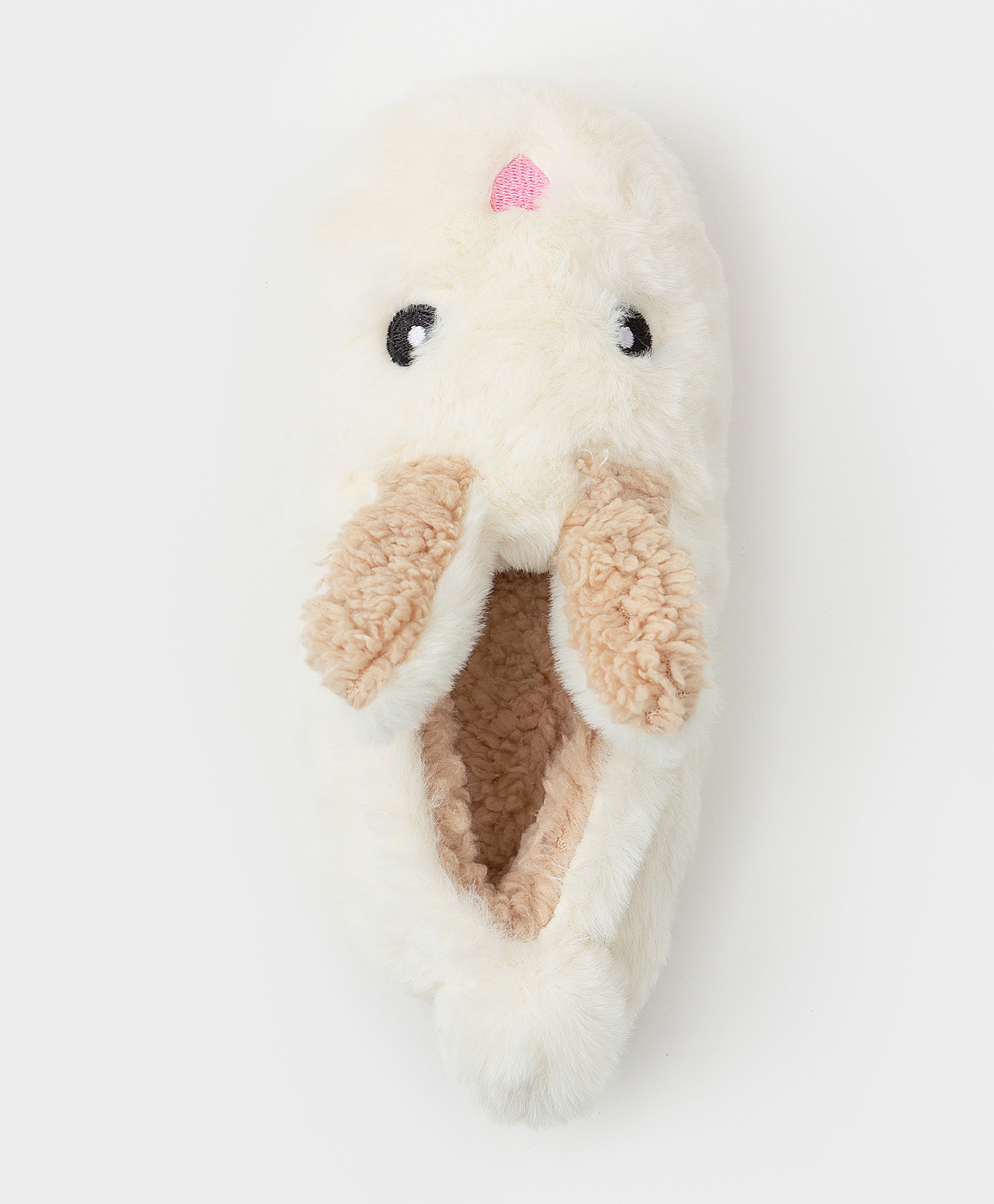 фото Тапочки домашние в виде зайца бежевые button blue