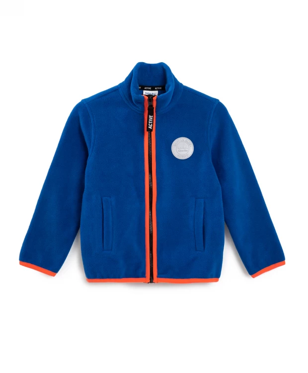 фото Толстовка флисовая на молнии синяя button blue (104)