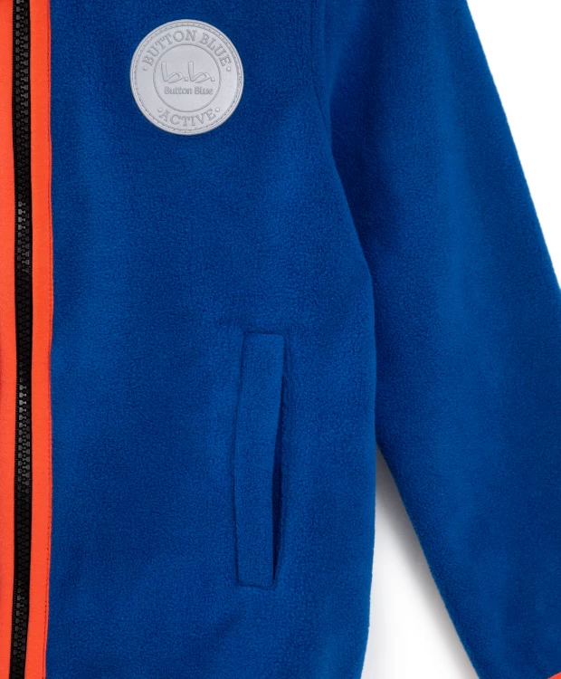 фото Толстовка флисовая на молнии синяя button blue (104)
