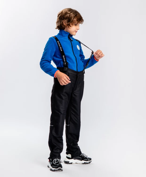 Брюки с флисовой подкладкой черные Button Blue брюки джоггеры вельветовые с подкладкой черные button blue