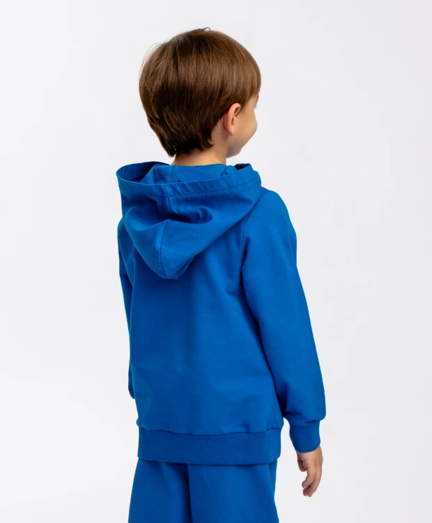 фото Толстовка с капюшоном синяя button blue (122)