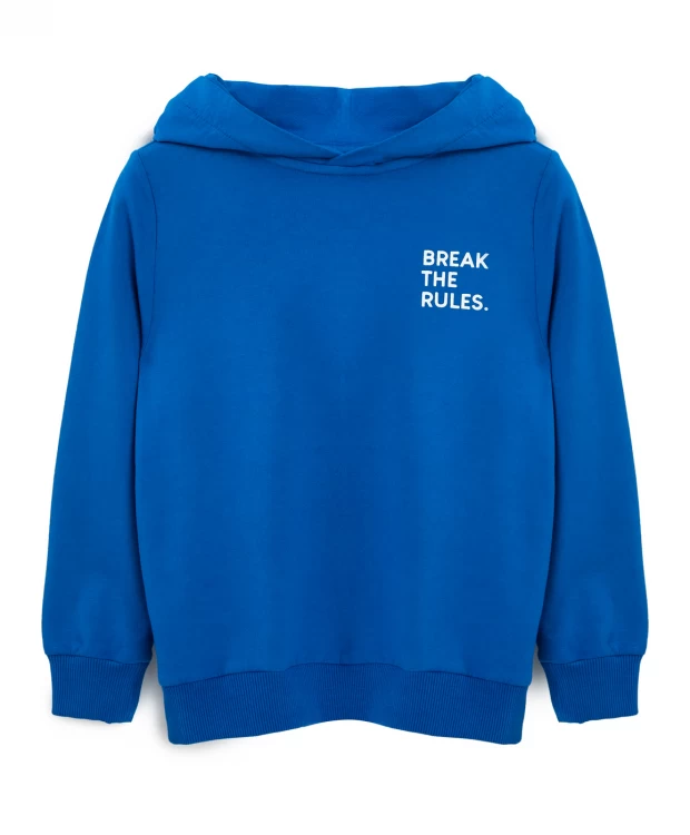 фото Толстовка с капюшоном синяя button blue (122)