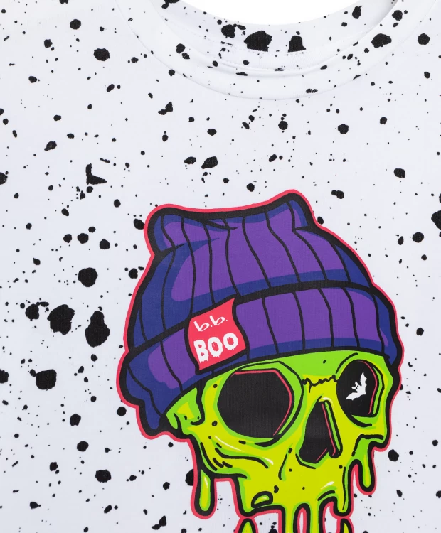 фото Футболка с принтом белая button blue (116)