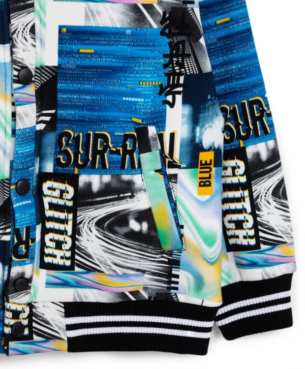 фото Толстовка на кнопках с начесом button blue (134)