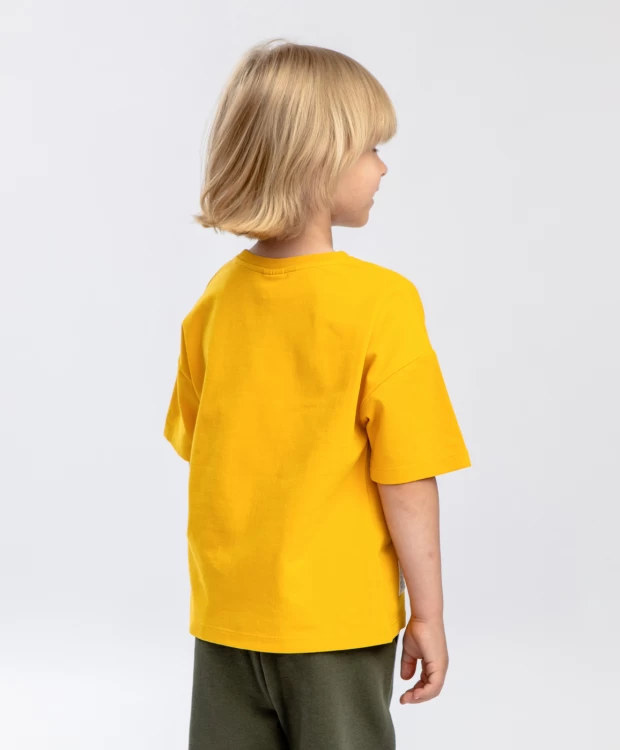 фото Футболка с принтом жёлтая button blue (110)