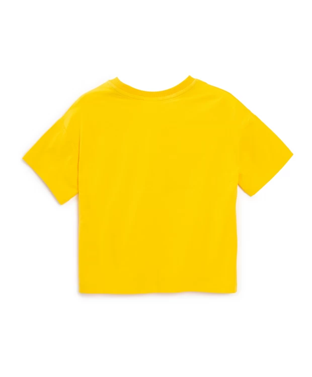 фото Футболка с принтом желтая button blue (104)