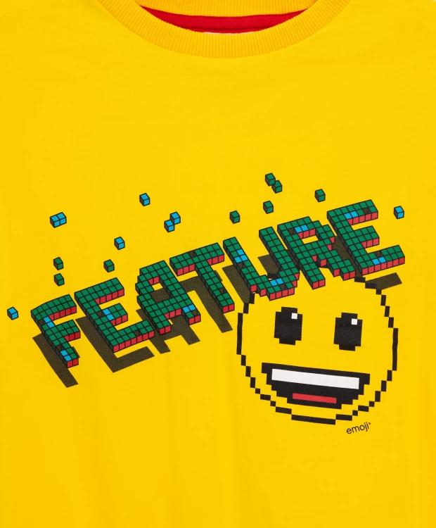 фото Футболка с принтом желтая button blue (104)