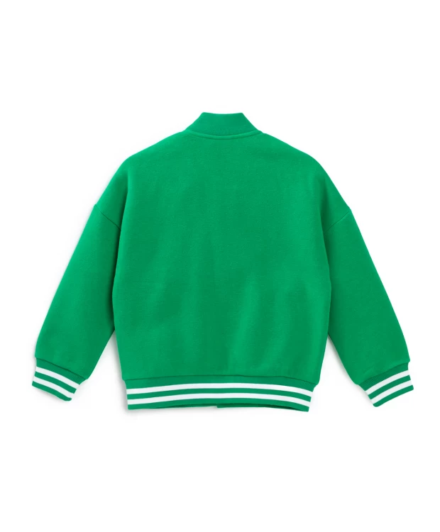 фото Толстовка на кнопках с начесом зеленая button blue (122)