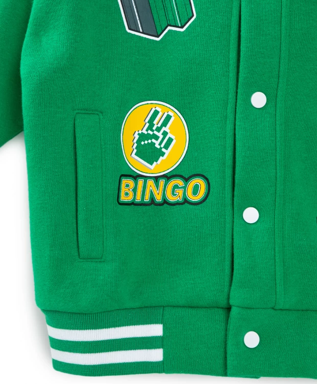 фото Толстовка на кнопках с начесом зеленая button blue (122)