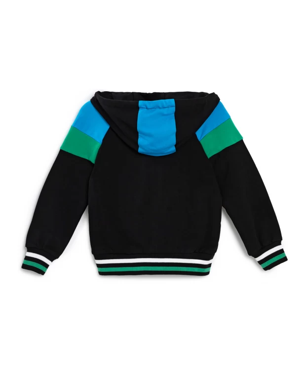 фото Толстовка на молнии черная button blue (98)