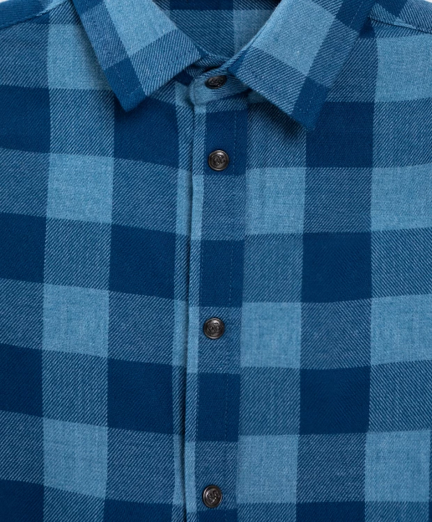 фото Рубашка в клетку на кнопках button blue (98)