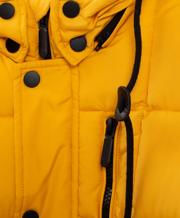фото Пальто зимнее желтое button blue (128)