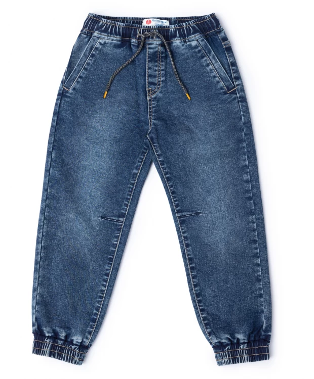 Джинсы с поясом на резинке синие Button Blue джинсы со съемным поясом и принтом синие button blue