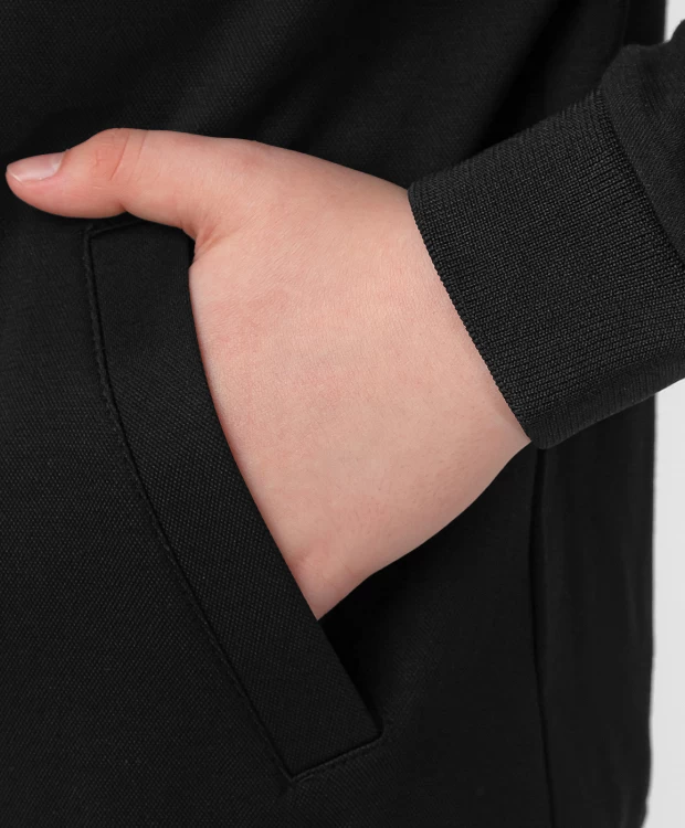 фото Толстовка на молнии черная button blue (152)