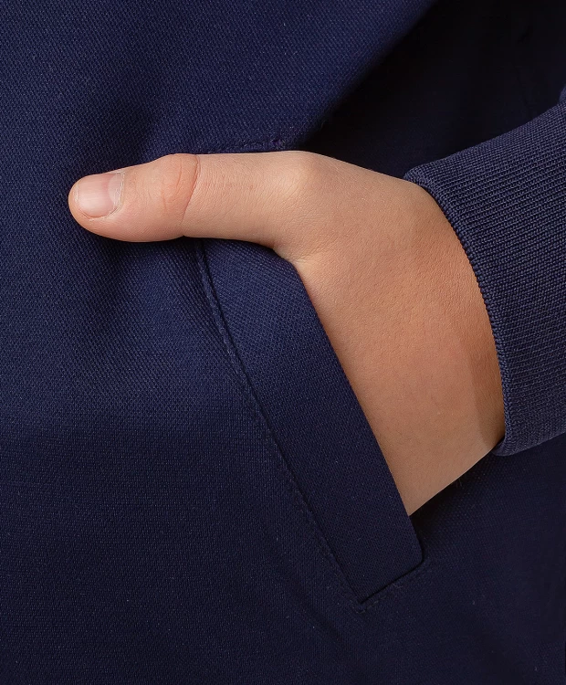 фото Толстовка на молнии темно-синяя button blue (170)