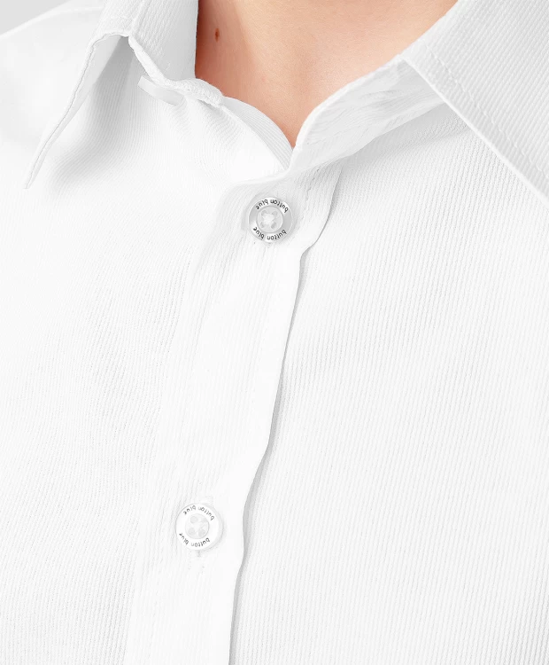 фото Рубашка приталенная на пуговицах белая button blue (122)