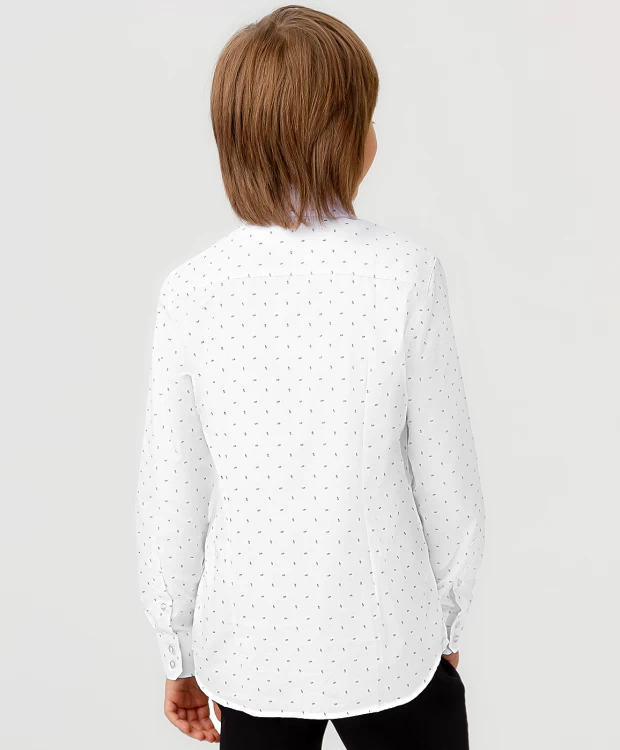фото Рубашка приталенная на пуговицах белая button blue (164)