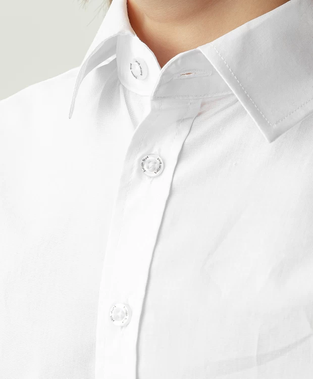 фото Рубашка с коротким рукавом белая button blue (164)