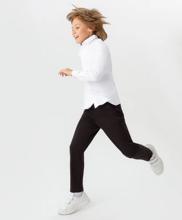 фото Брюки классические черные button blue (170)