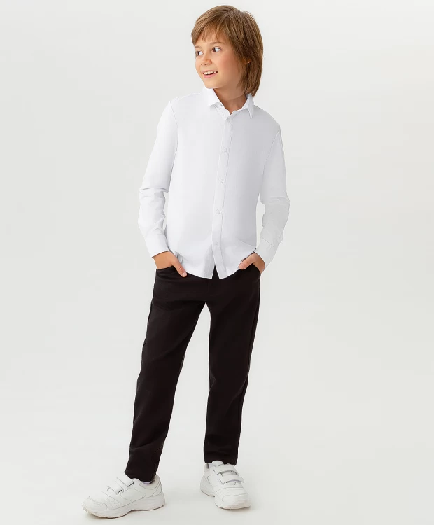 фото Брюки классические черные button blue (170)