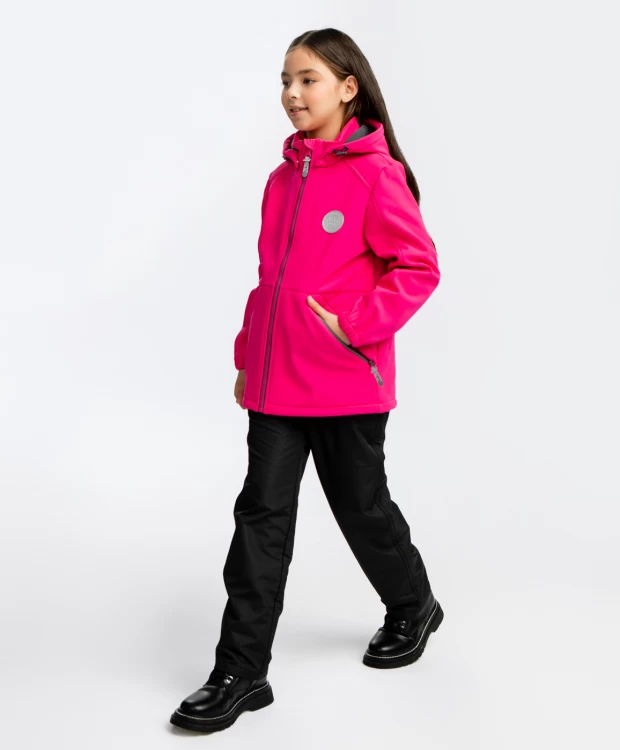 фото Куртка с капюшоном розовая button blue (158)