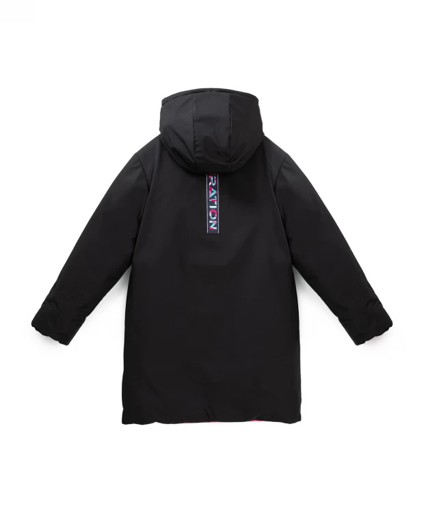 фото Пальто двустороннее зимнее на молнии button blue (140)