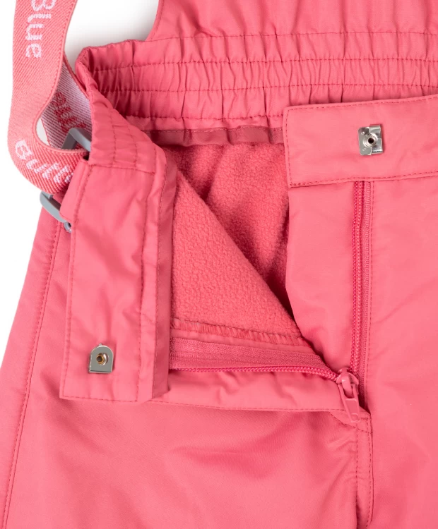 фото Полукомбинезон с флисовой подкладкой розовый button blue (128)