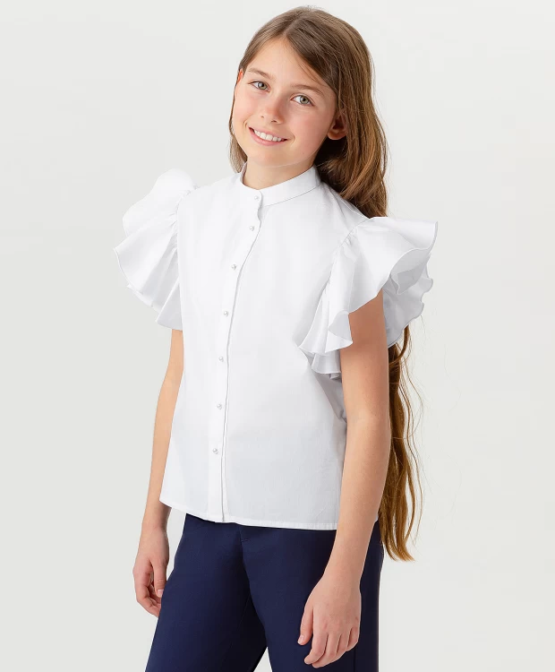 Блузка на пуговицах белая Button Blue блузка трикотажная белая button blue