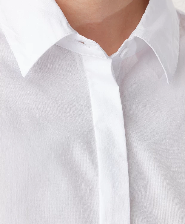 фото Рубашка классическая белая button blue (170)