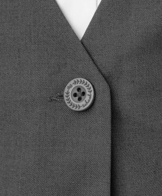Жилет удлиненный серый Button Blue